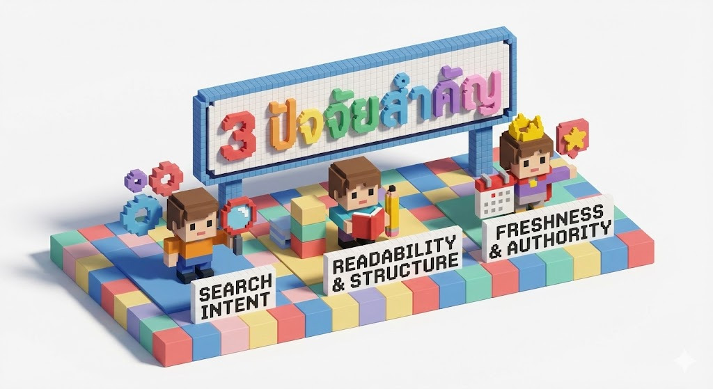 บทความ SEO ควรมีกี่คำ? เทคนิคการเขียนที่ทำให้ติดอันดับ Google 3 3 ปัจจัยสำคัญที่มีผลมากกว่าจำนวนคำ