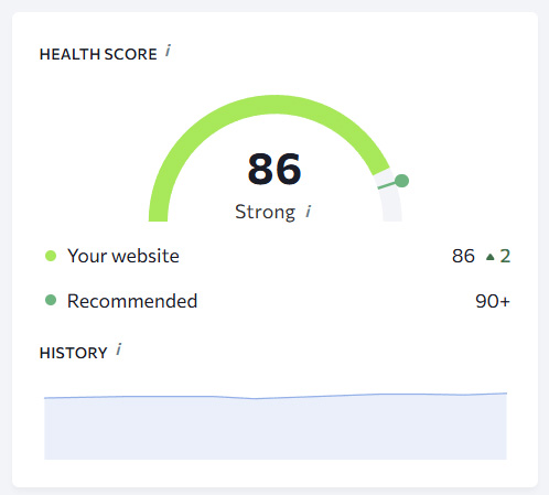 SE-ranking health score