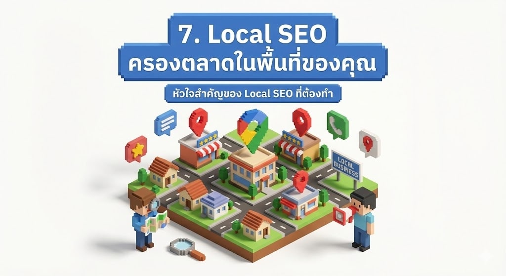 7 SEO service ยอดนิยมที่ช่วยให้เว็บไซต์ติดอันดับต้น ๆ จากการค้นหาบน Google 8 7. Local SEO - ครองตลาดในพื้นที่ของคุณ