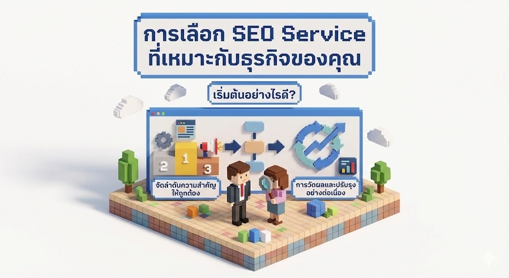 7 SEO service ยอดนิยมที่ช่วยให้เว็บไซต์ติดอันดับต้น ๆ จากการค้นหาบน Google 9 การเลือก SEO Service ที่เหมาะกับธุรกิจของคุณ