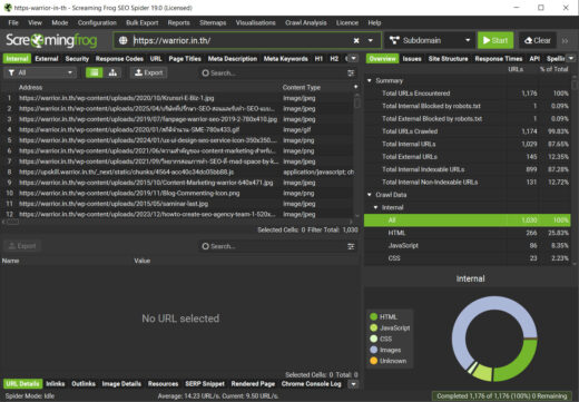 screaming frog seo site audit check