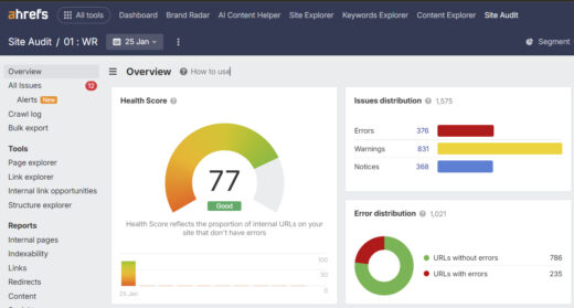 seo site audit by ahrefs