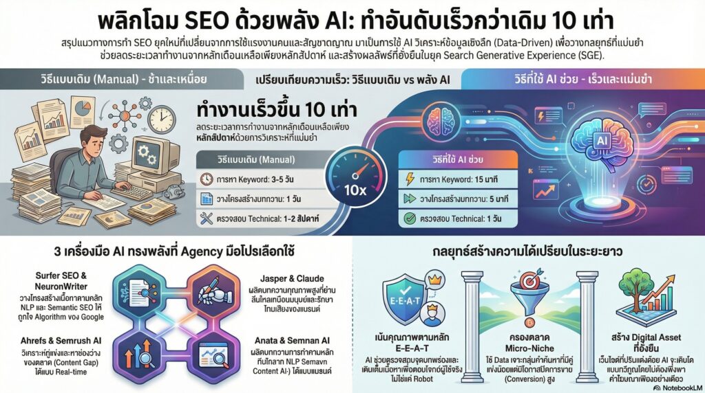AI Tools Review แนะนำเครื่องมือ AI SEO ที่ Agency เลือกใช้จริง