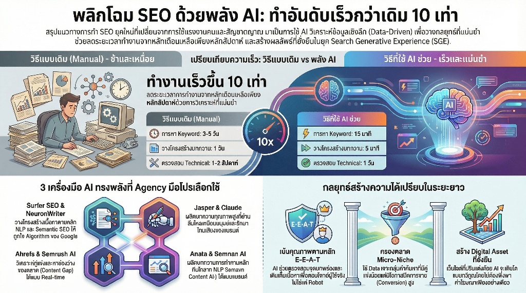AI Tools Review แนะนำเครื่องมือ AI SEO ที่ Agency เลือกใช้จริง 1 AI Tools Review แนะนำเครื่องมือ AI SEO ที่ Agency เลือกใช้จริง