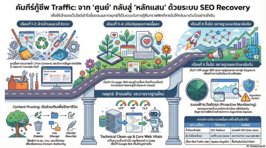 Case Study เบื้องหลังการกู้เว็บ Traffic หายเกลี้ยง ให้กลับมา 100% (เจาะลึก)