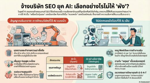 Consulting Tips วิธีเลือกจ้างบริษัท SEO ในยุค AI (ดูยังไงว่าใช้ AI มั่ว หรือใช้เป็น)