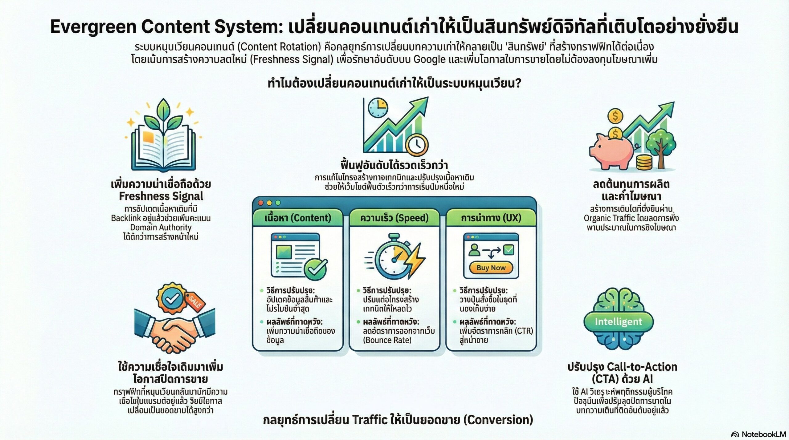 ผลลัพธ์ที่ยั่งยืนจากการสร้างระบบหมุนเวียนคอนเทนต์