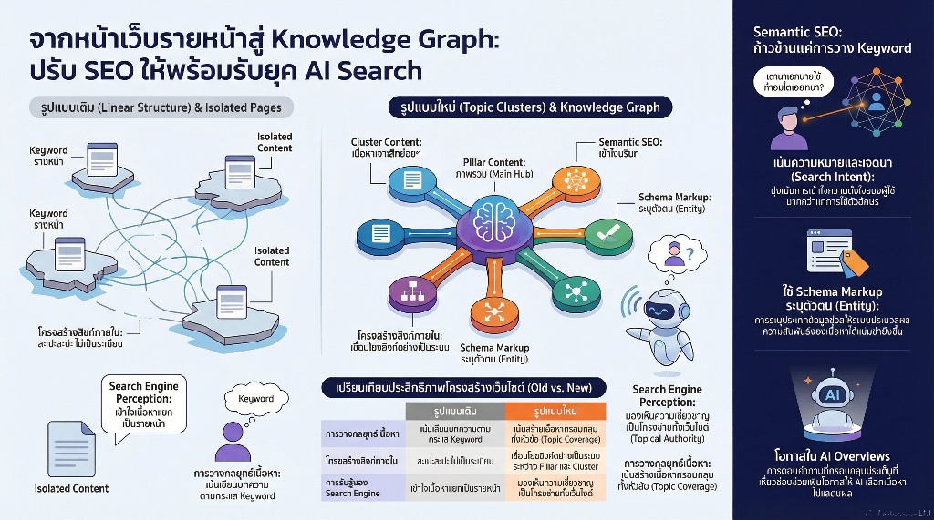 Technical SEO หัวข้อการปรับโครงสร้างเว็บไซต์ให้รองรับการจัดอันดับยุคใหม่ 4 การปรับโครงสร้างเว็บไซต์สู่ Knowledge Graph