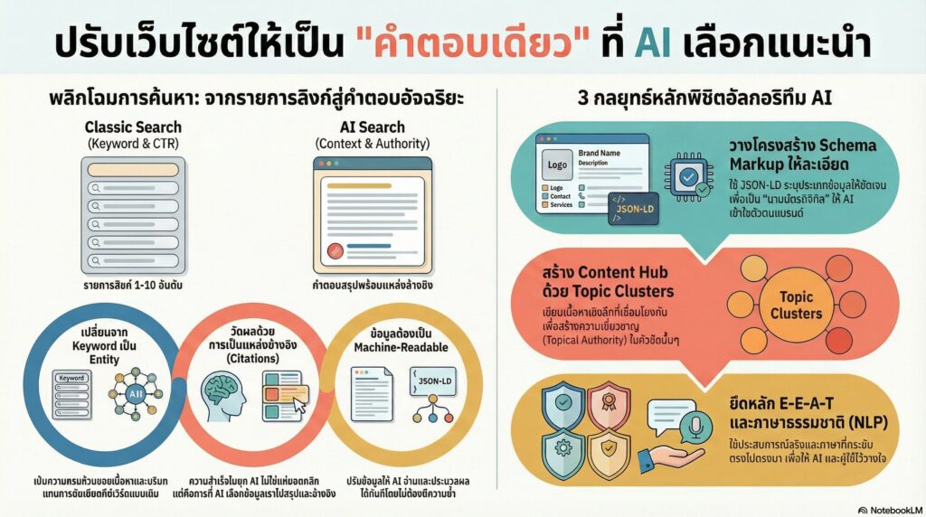 การปรับโครงสร้างเว็บไซต์ให้รองรับ AI Search
