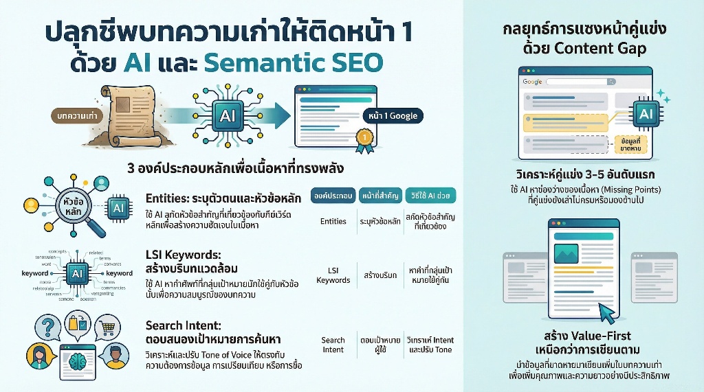 กุญแจสำคัญคือการผสาน Semantic SEO เข้ากับความฉลาดของ AI