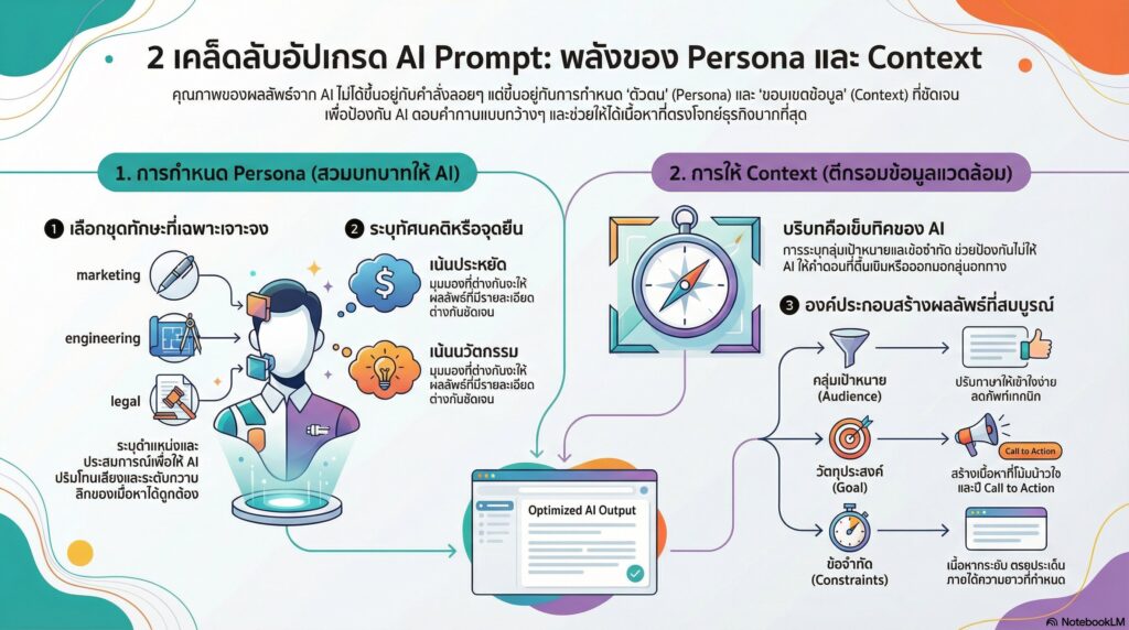 วิธีการตั้งโจทย์ให้ AI ทำงานได้แม่นยำ 4 กุญแจสำคัญคือการสวมบทบาทและบริบท