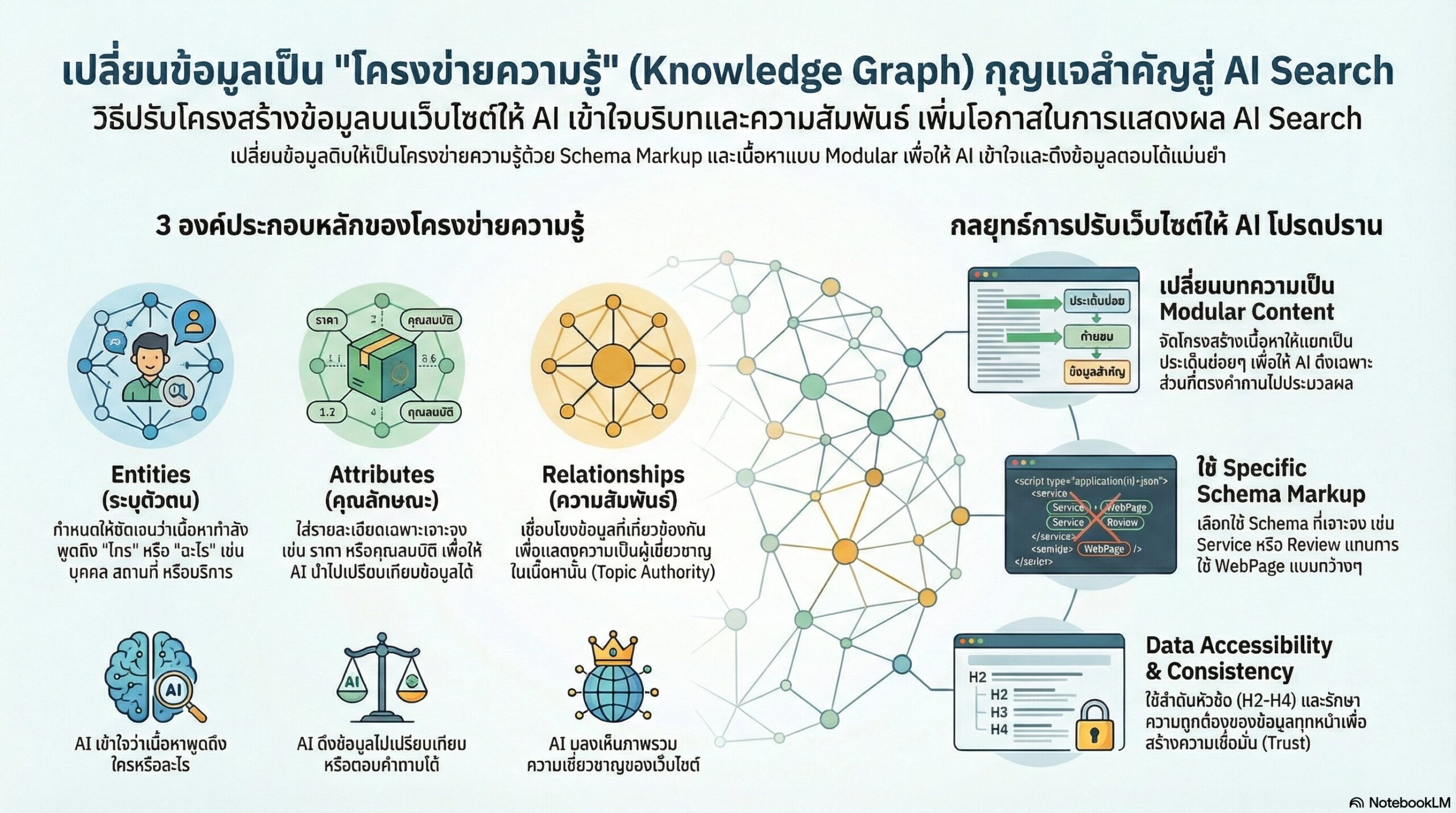 กุญแจสำคัญคือการเปลี่ยนข้อมูลให้เป็นโครงข่ายความรู้