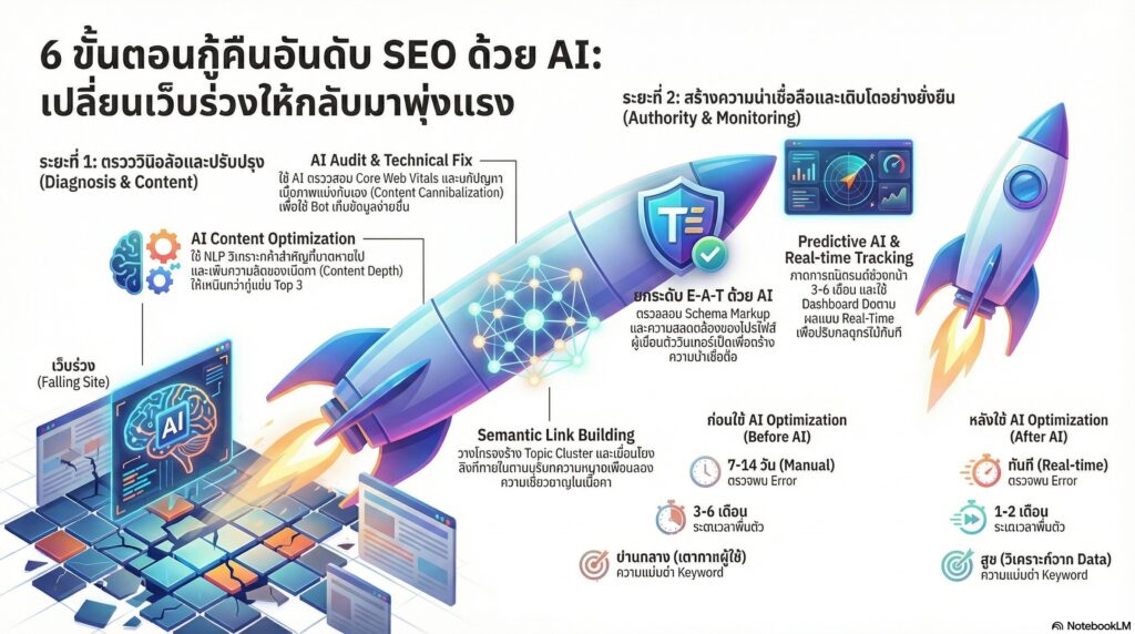 ขั้นตอนการกู้คืนอันดับแบบ Step-by-Step ด้วย AI