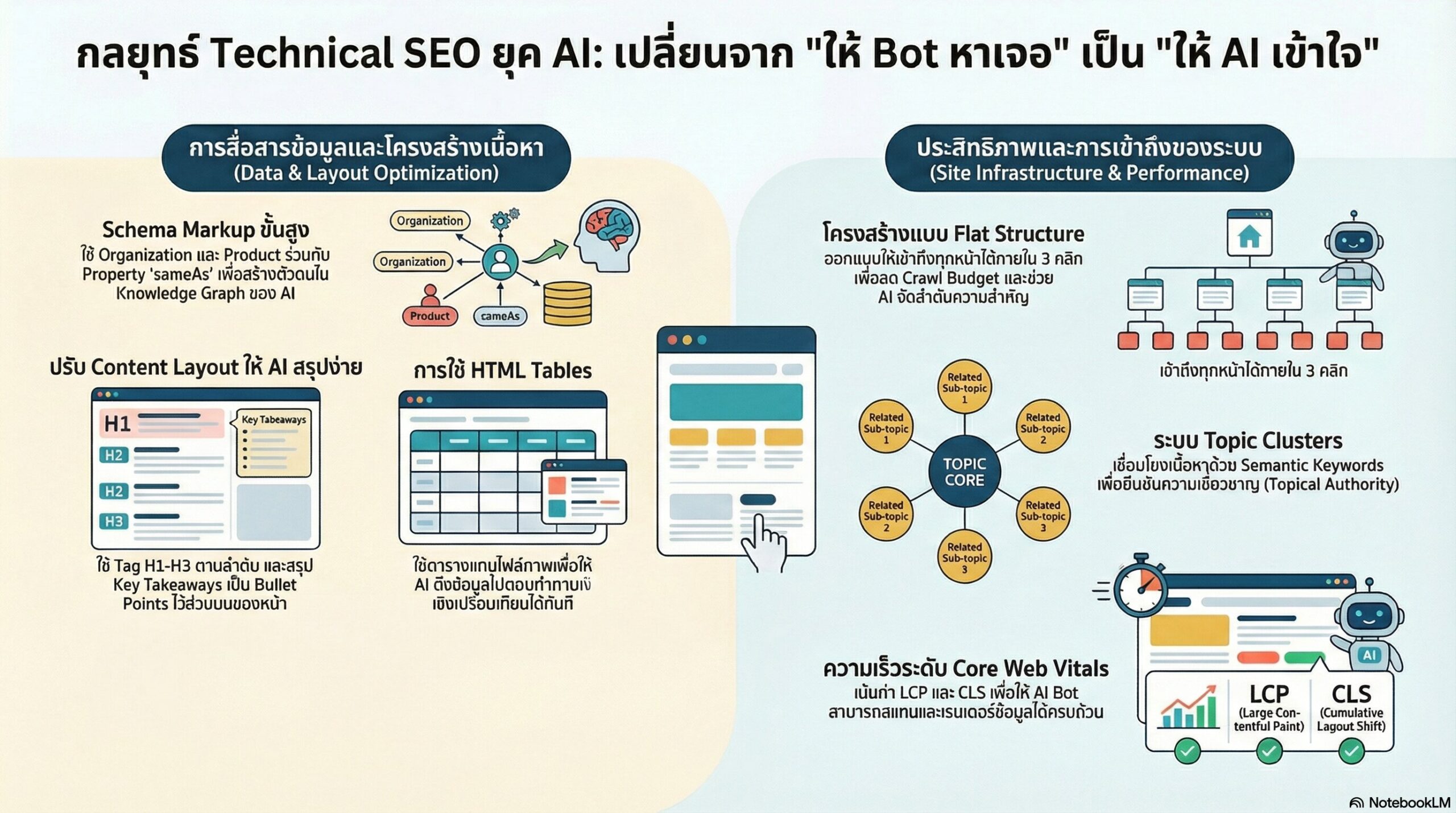 ขั้นตอนปรับโครงสร้างเทคนิคอลเพื่อครองพื้นที่ AI Search