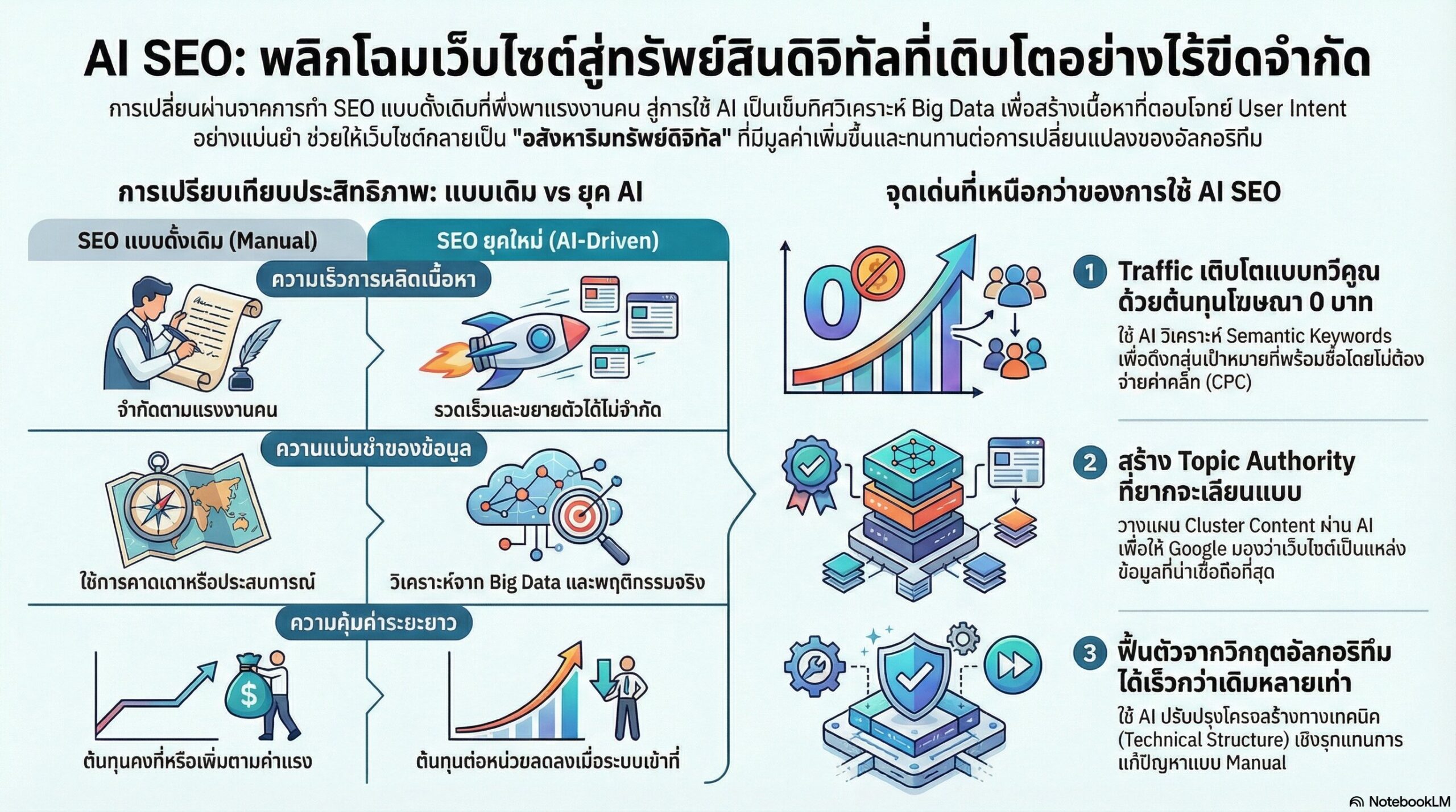 ความได้เปรียบระยะยาวเมื่อ SEO ของคุณทำงานด้วยระบบ AI