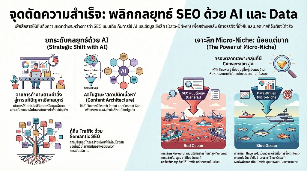AI Tools Review แนะนำเครื่องมือ AI SEO ที่ Agency เลือกใช้จริง 4 จุดตัดสำคัญที่ Agency ใช้สร้างความแตกต่างเหนือคู่แข่ง