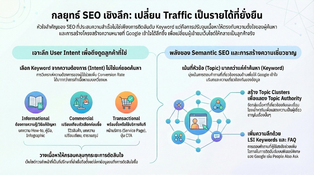 ยกระดับเว็บไซต์ด้วยกลยุทธ์ SEO คุณภาพ 4 จุดเปลี่ยนสำคัญด้วยกลยุทธ์ SEO เชิงลึกที่แตกต่าง