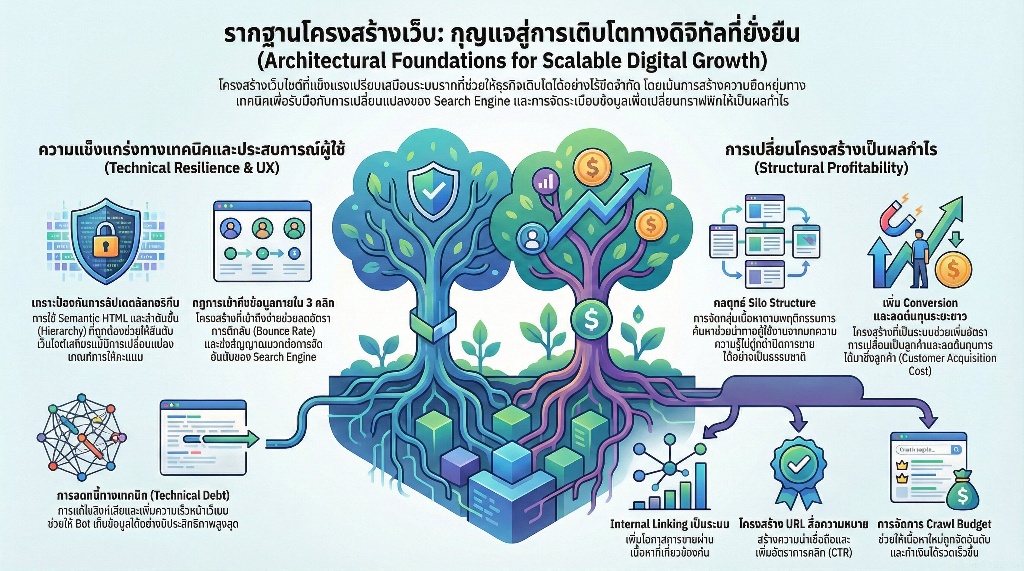 Technical SEO หัวข้อการปรับโครงสร้างเว็บไซต์ให้รองรับการจัดอันดับยุคใหม่ 6 ดอกผลของรากฐานที่แข็งแกร่งสู่การเติบโตอย่างไร้ขีดจำกัด