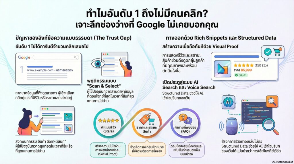 ทำไมอันดับดีแต่ไม่มีคนคลิก ช่องว่างที่ Google ไม่เคยบอก