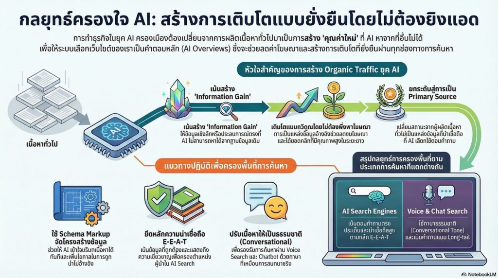 เช็คลิสต์ เตรียมเว็บไซต์ให้พร้อมสำหรับ AI Search 6 ผลลัพธ์ที่ยั่งยืนในโลกที่ AI ครองเมือง