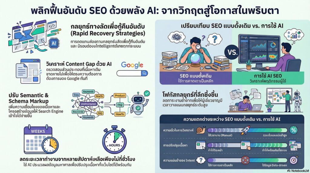 พลิกฟื้นอันดับหน้าแรกในพริบตาด้วยพลัง AI