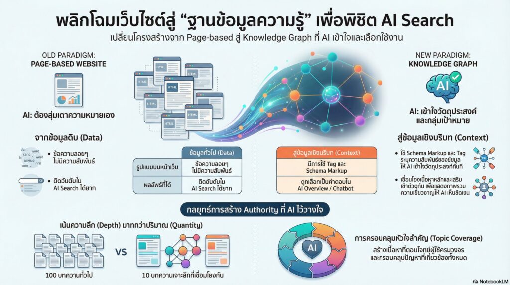 พลิกมุมมองจากหน้าเว็บสู่ฐานข้อมูลความรู้ที่ทรงพลัง