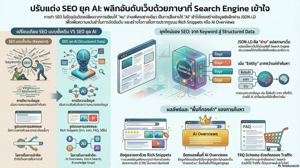 พลิกอันดับเว็บไซต์สู่หน้าแรกด้วยภาษาที่ AI เข้าใจ