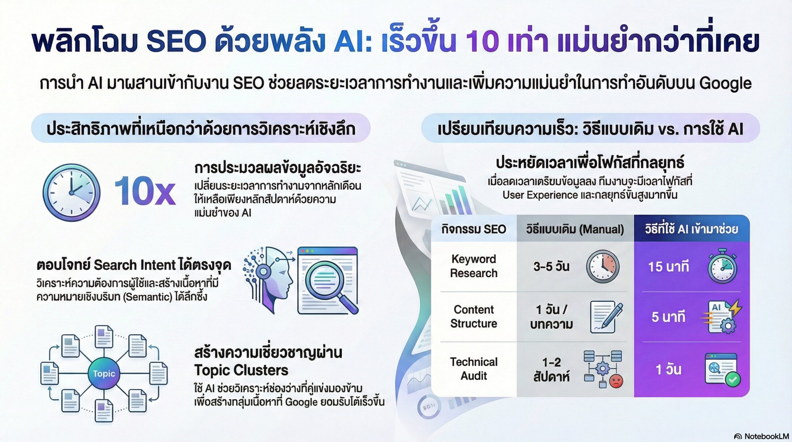 พลิกโฉม SEO ด้วยพลัง AI ที่ทำอันดับได้เร็วกว่าเดิม 10 เท่า