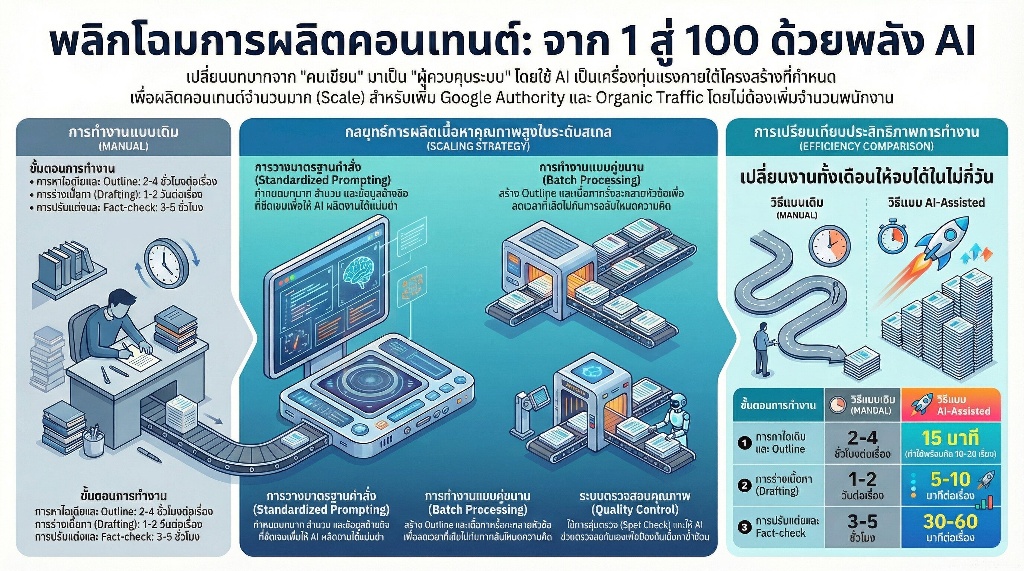 พลิกโฉมการผลิตคอนเทนต์จากหลักหน่วยสู่หลักร้อย
