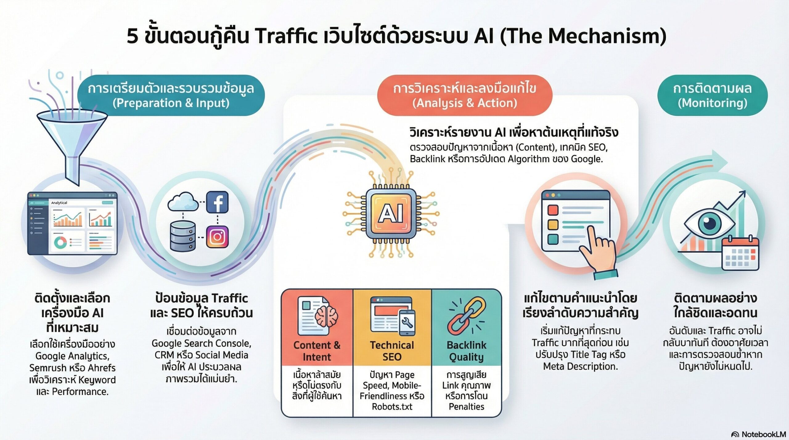 ลงมือจริง 5 ขั้นตอนวิเคราะห์ด้วย AI (The Mechanism)