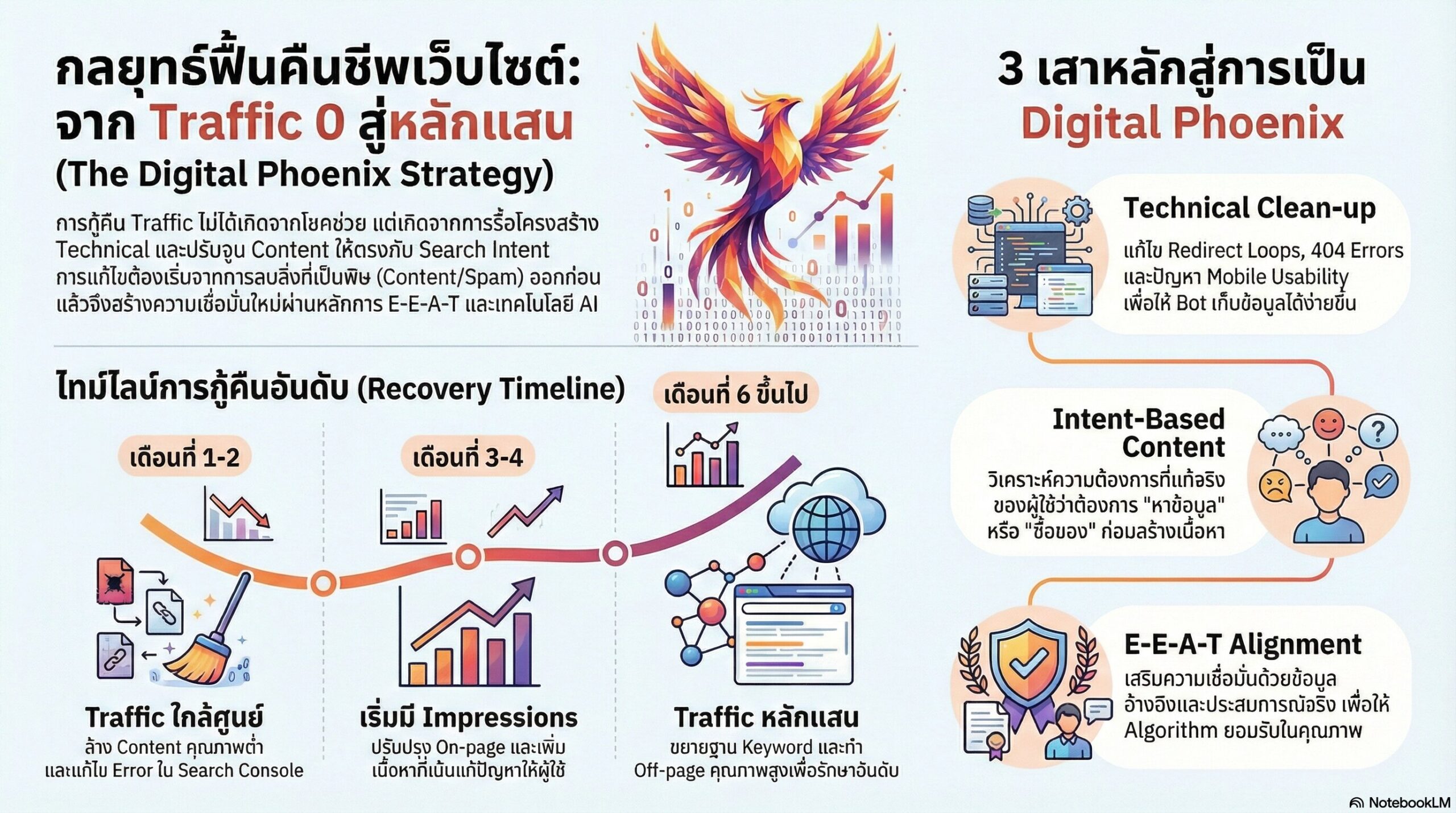 วิถีการฟื้นคืนชีพจาก Traffic ศูนย์สู่ยอดหลักแสน
