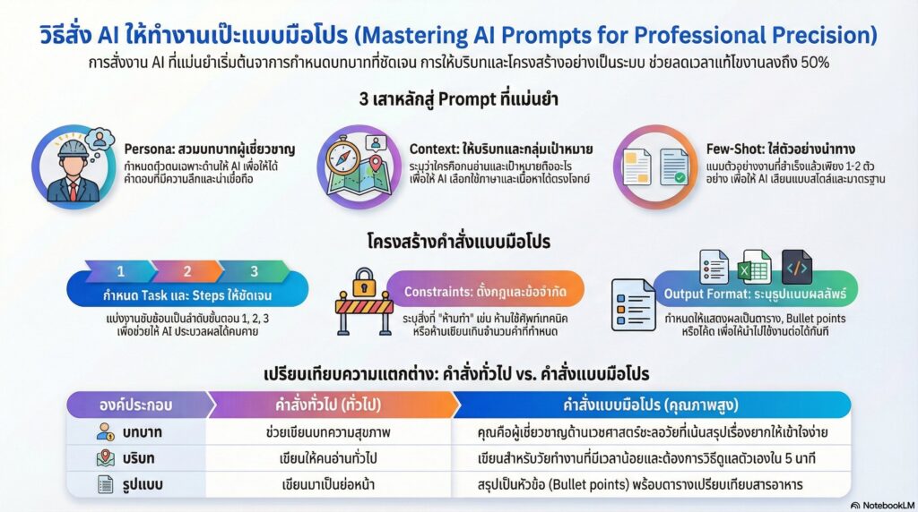 วิธีการตั้งโจทย์ให้ AI ทำงานได้แม่นยำ 1 วิธีการตั้งโจทย์ให้ AI ทำงานได้แม่นยำ