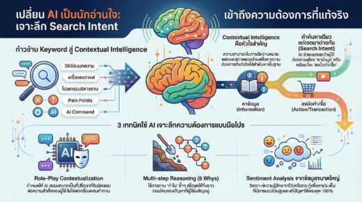 วิเคราะห์ Search Intent หัวข้อเทคนิคการใช้ AI ค้นหาความต้องการที่แท้จริงของผู้ใช้