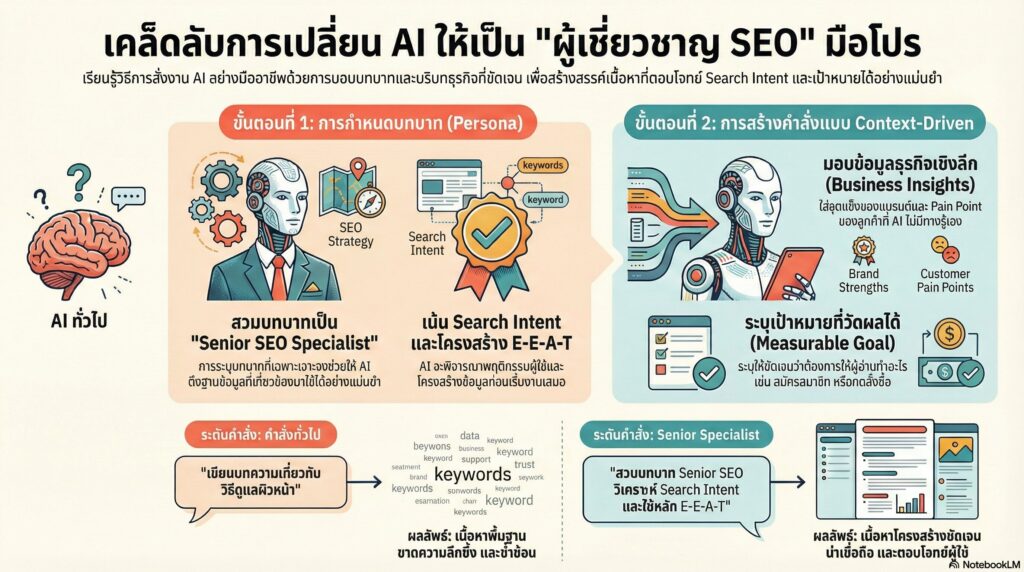 หัวใจสำคัญของการเปลี่ยน AI ให้เป็นผู้เชี่ยวชาญ SEO