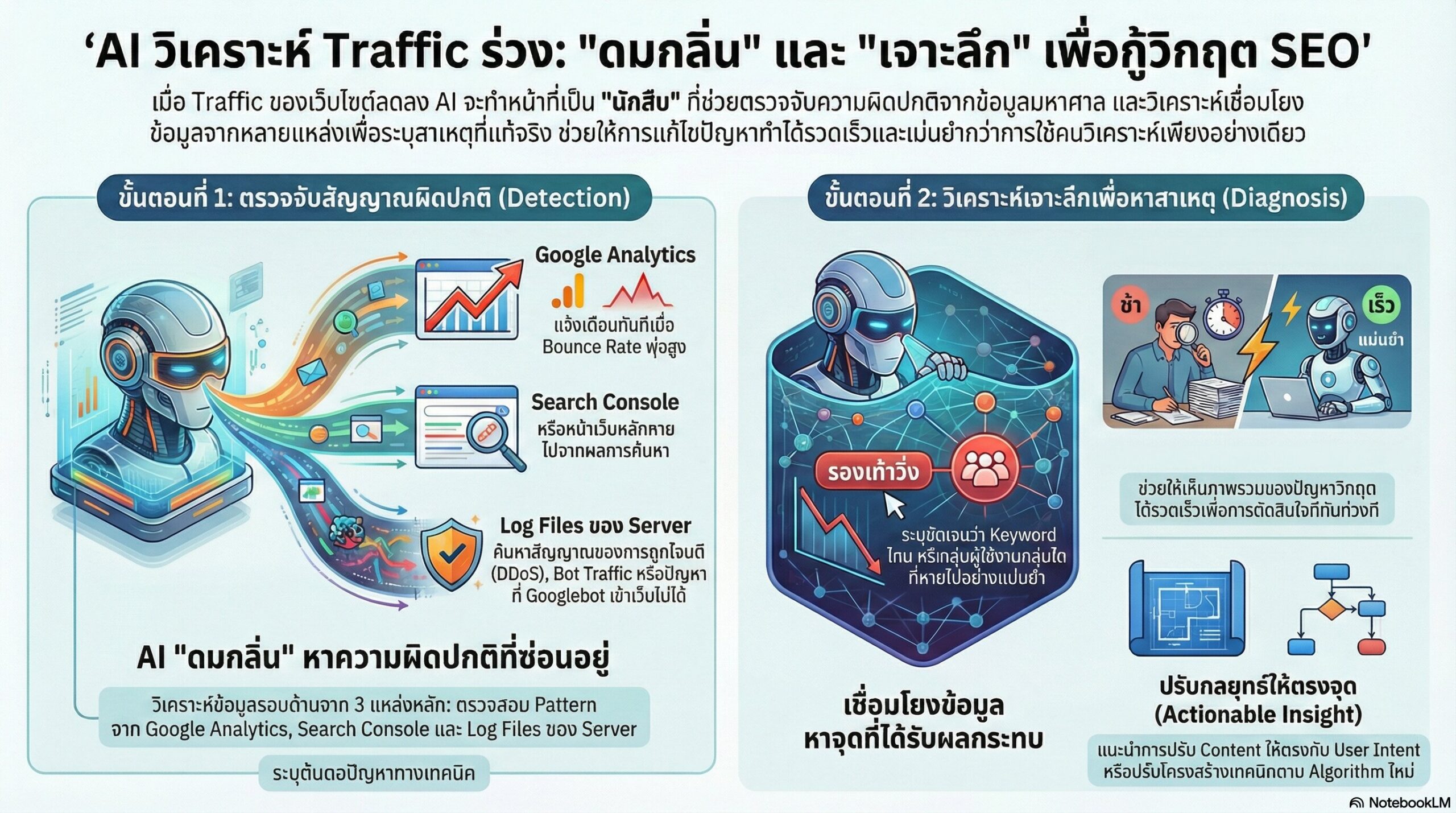 เคล็ดลับ AI วิเคราะห์ Traffic ร่วงอย่างไร? (The Secret)