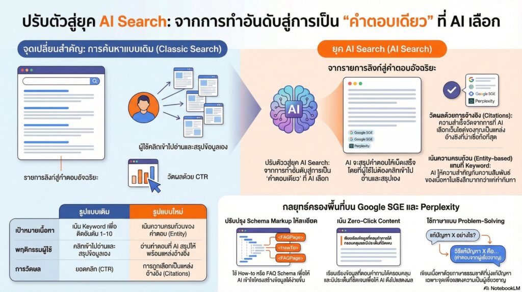 การปรับโครงสร้างเว็บไซต์และสถาปัตยกรรมข้อมูลสำหรับ AI Search และ Generative Engine Optimization