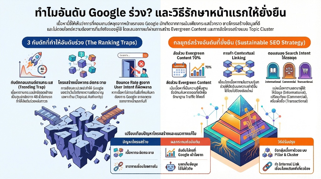 กลยุทธ์การวางโครงสร้างคอนเทนต์ให้ยั่งยืน 3 เหตุผลที่คอนเทนต์ส่วนใหญ่หายไปจากหน้าแรกอย่างรวดเร็ว
