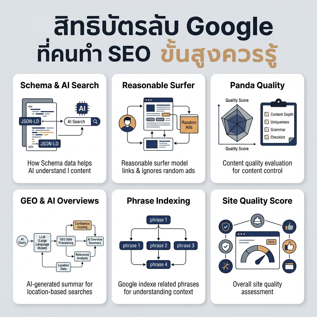 อินโฟกราฟิก สิทธิบัตร Google แผนผังโครงสร้างอัลกอริทึม SEO ขั้นสูงสำหรับที่ปรึกษา - WarriorSEO