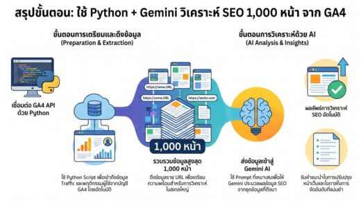 ดึง Google Analytics วิเคราะห์ SEO 1,000 หน้า ด้วย Gemini API